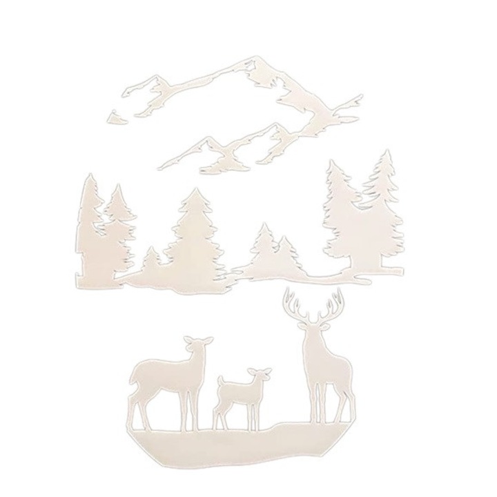 Sticker autocolant pentru geam, natura, efect sablat, 30x20 cm