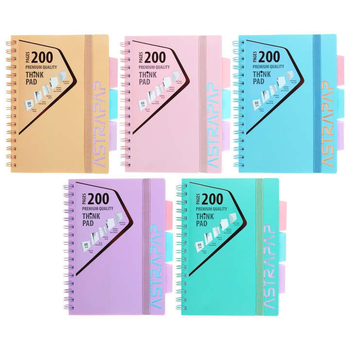 A5 100k jegyzetfüzet PASTEL Astra