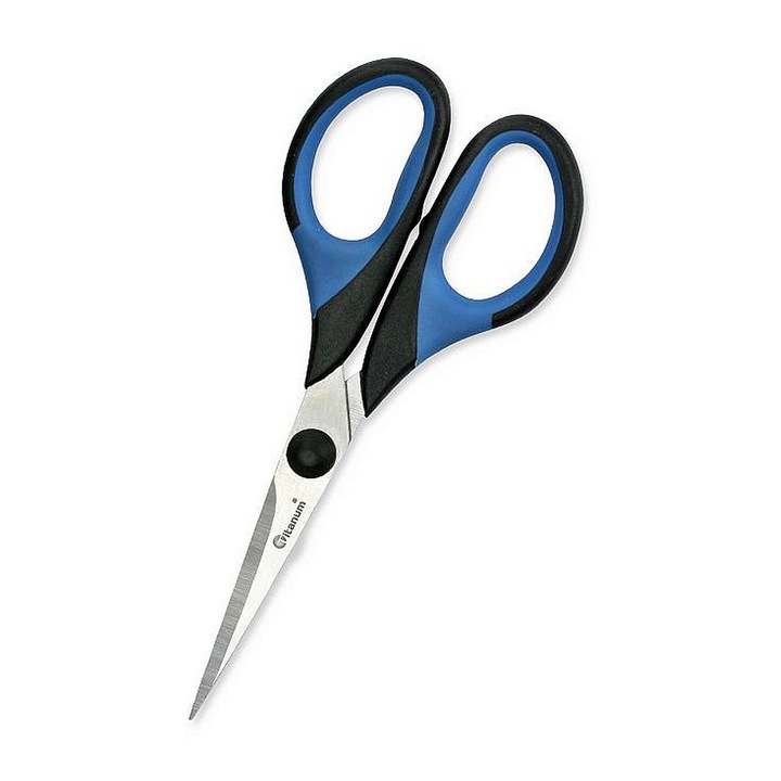 Ergonomikus olló, Titán, 15 cm, Rozsdamentes acél, 1 db