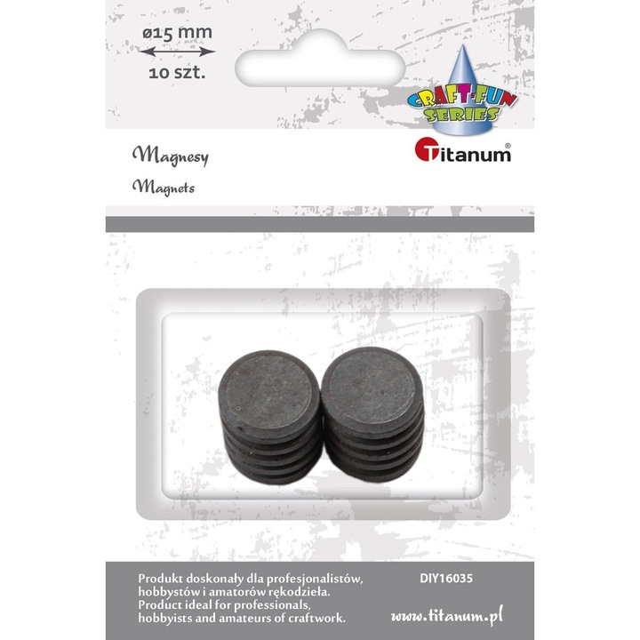 Магнити 15 мм 10 бр Титан