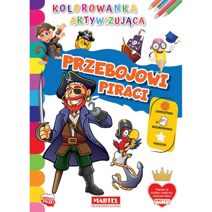 Книгата за оцветяване със стикери "Hit Pirates" на Martel, Румънски