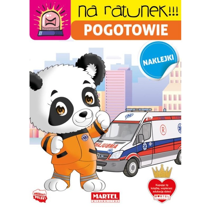 Книга за оцветяване със стикери Martel Ambulance Rescue