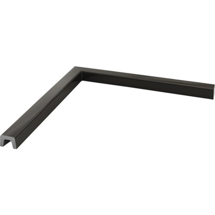 Prag Cabina Dus Unghi Drept din Marmura Compozita 80x80 cm Granit Negru
