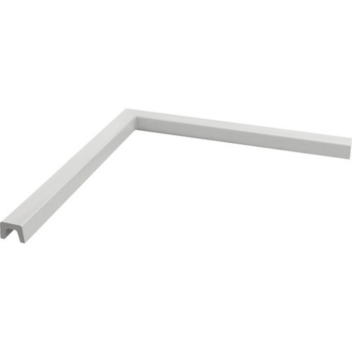 Prag Cabina Dus Unghi Drept din Marmura Compozita 80x80 cm Alb Sanitar