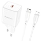Set Incarcator compatibil cu Apple, USB-C 20W Fast Charger si cablu USB-C Lightning, Compatibil cu iPhone 14 / 13 / 12 / 11 / 11 Pro / 11 Pro Max / XS Max / XS / X / XR / 8 / 8 Plus - Alb