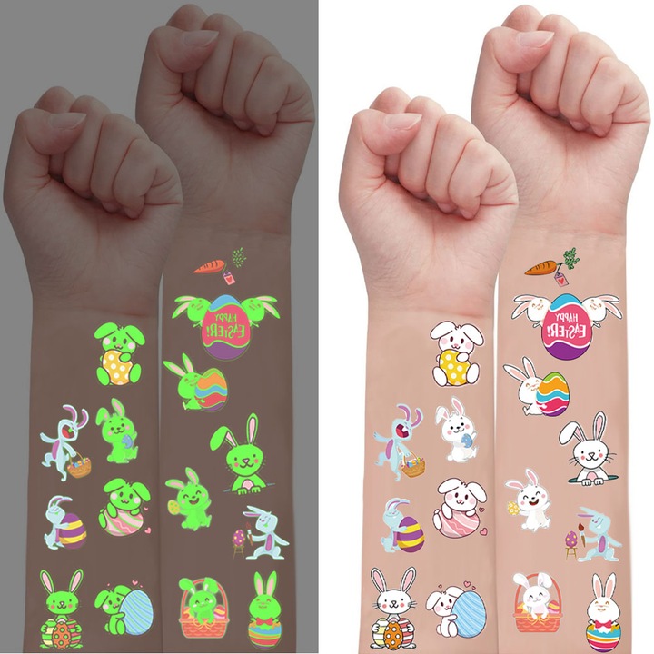 Tatuaje temporare HERUSI set 10 buc multicolor 12x6cm Easter