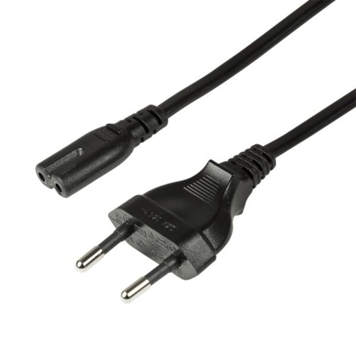 Cablu alimentare casetofon LOGILINK cp145 2 pini pentru TV, radio, lungime 3m