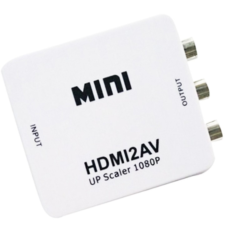 HDMI към AV(RCA) конвертор, 1080p, Видео и стерео аудио