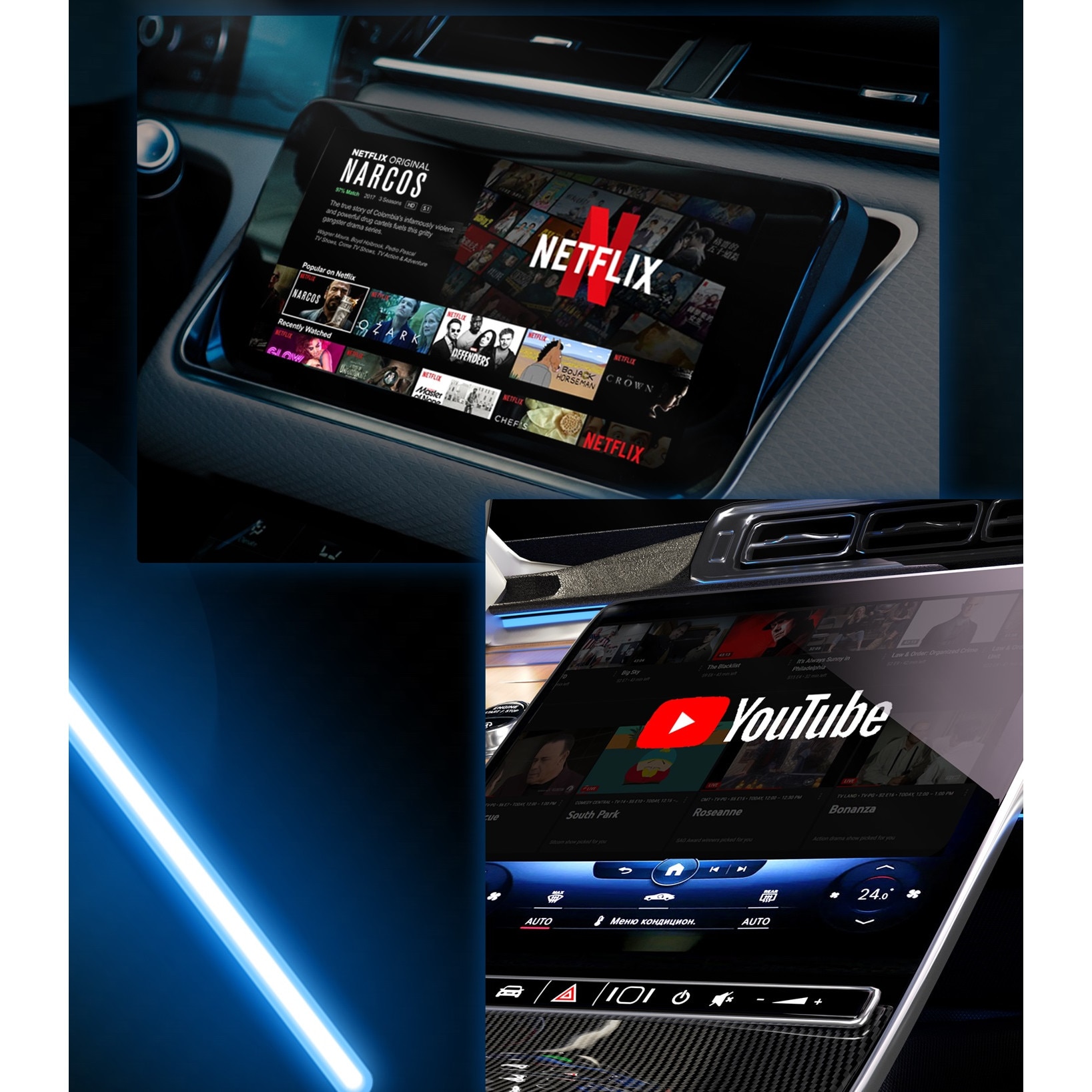 Adaptor wireless, compatibil cu Apple Carplay si Android Auto, OTTOCAST  Play2Video Netflix / , pentru autoturisme 