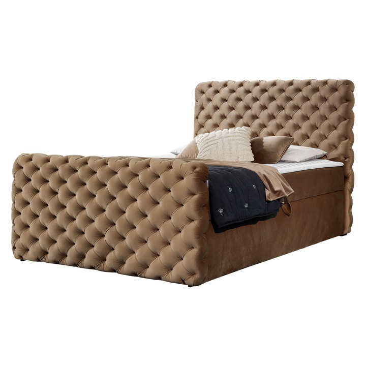 Pat boxspring Tigline Lux 200x200, MIRJAN24, maro, 206x227x123 cm