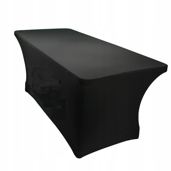 Husa elastica pentru masa, Poliester\Elastan, 120x76 cm, Negru