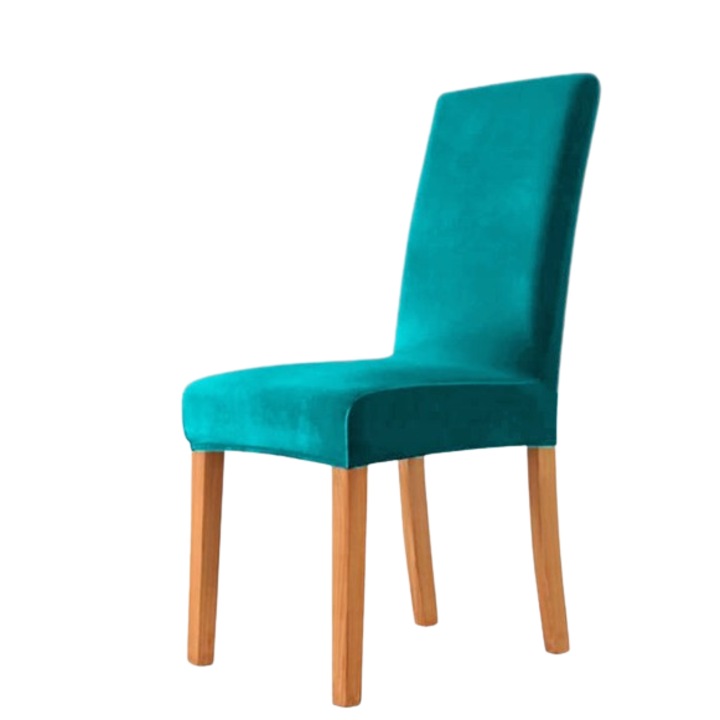 Husa scaun Velor, Elastan, Turcoaz