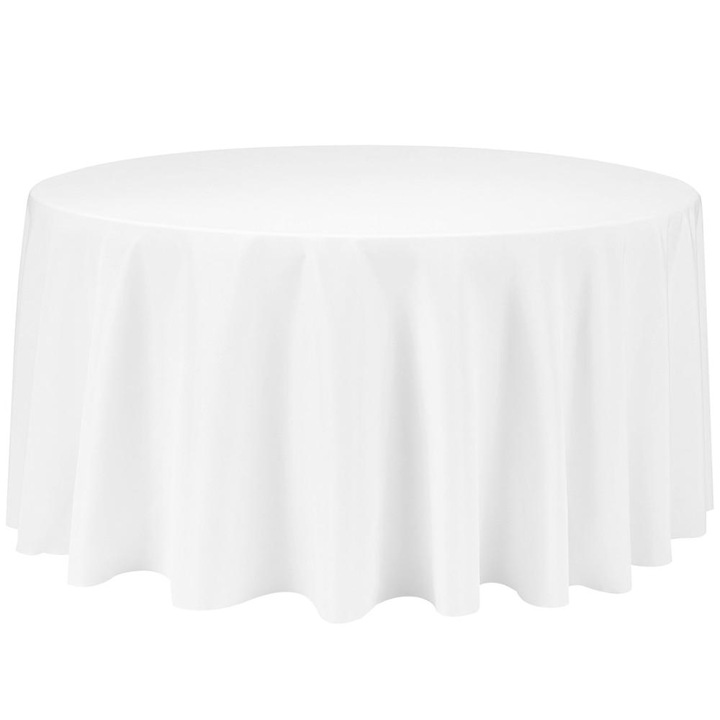 Fata de masa, Mable od Nowa, Poliester, Alb, Diametru 290 cm