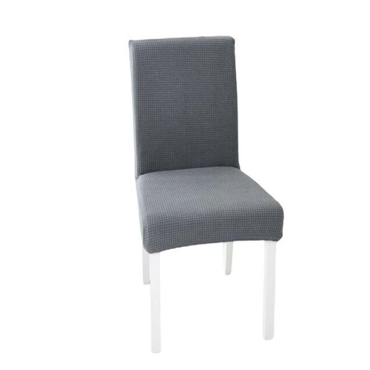 Husa scaun Jacquard, Elastan, Gri