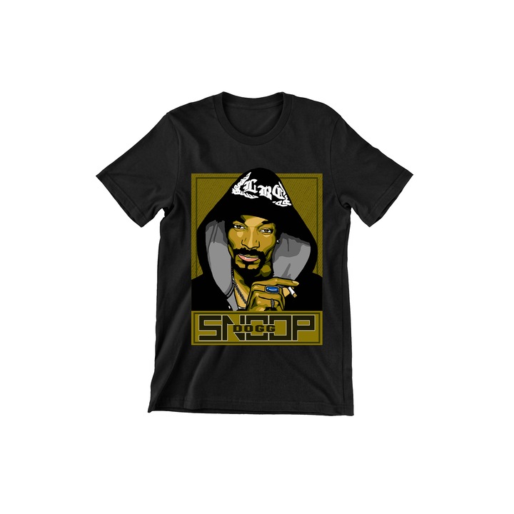 Gyermek póló, Prestige-Butique, Hip-Hop, Snoop kutya tompa, Fekete