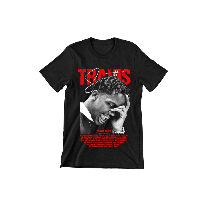 Детска тениска, Prestige-Boutique, Hip-Hop, Travis scott red, Черен