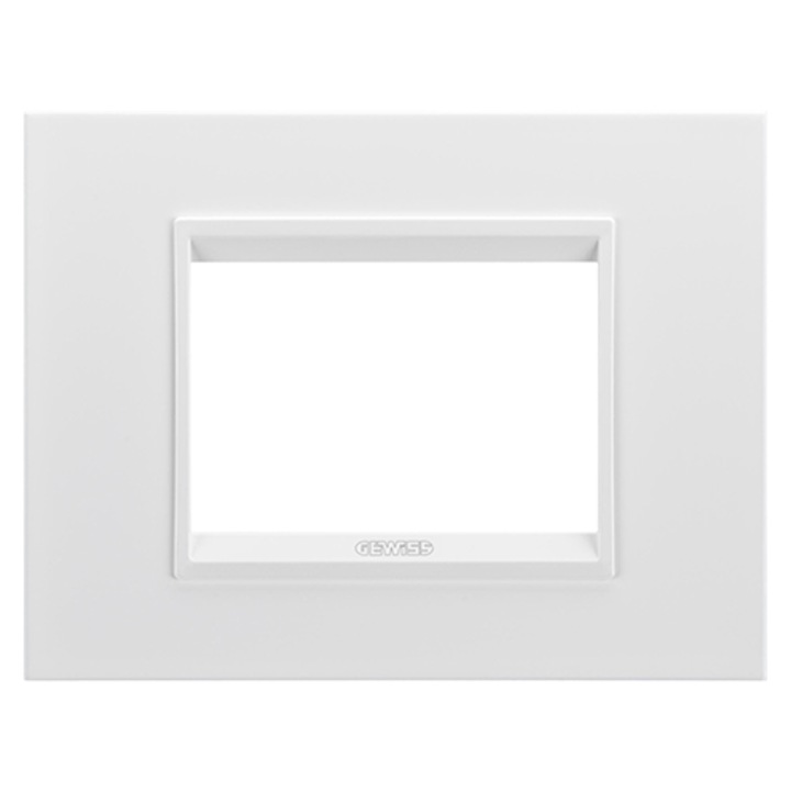 Rama Gewiss Chorus Lux Monocrom GW16203XW 3 Module Alb Satin