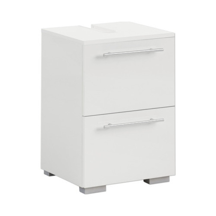 Baza Lavoar Carlos 400, 1 Clapeta 1 Sertar, PAL, 40,2 cm, Alb