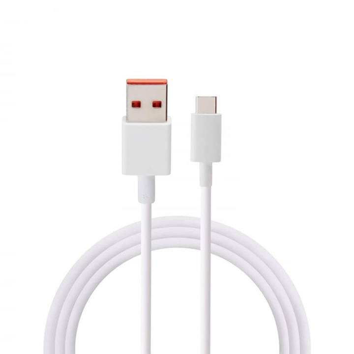 Кабел за супер бързо зареждане Xiaomi USB Type-C, 6A, 120W, Бял