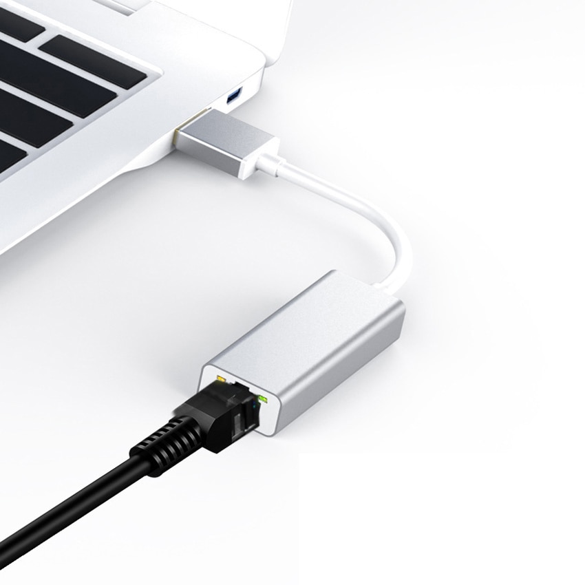 Adaptor USB to RJ45 Ethernet, 100 mbps, Argintiu - eMAG.ro