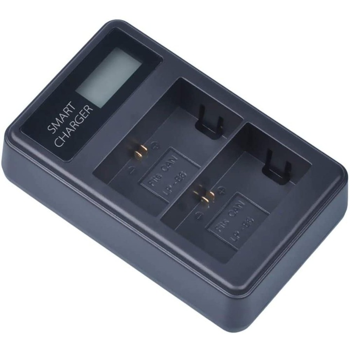 Incarcator smart charger Dual LC-E6 LP-E6 pentru Canon 5D II 7D 60D 70D 6D 5D III