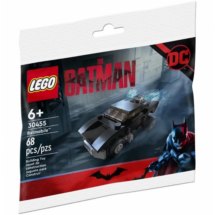 Комплект Batmobile, LEGO, 6 години+, 68 части, черен