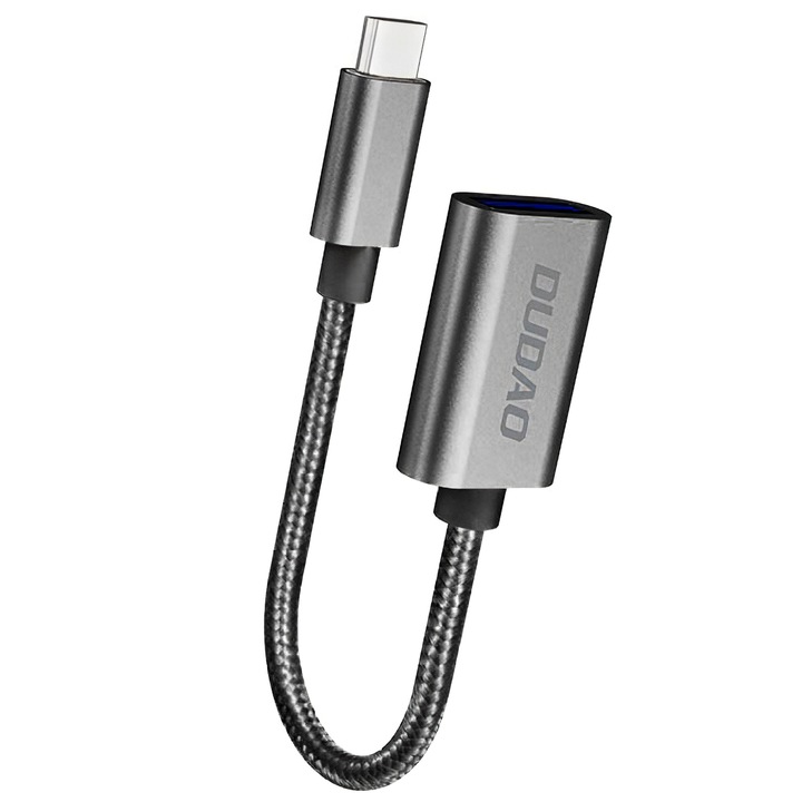 Adaptor OTG USB-A - USB-C Dudao L15T, Negru
