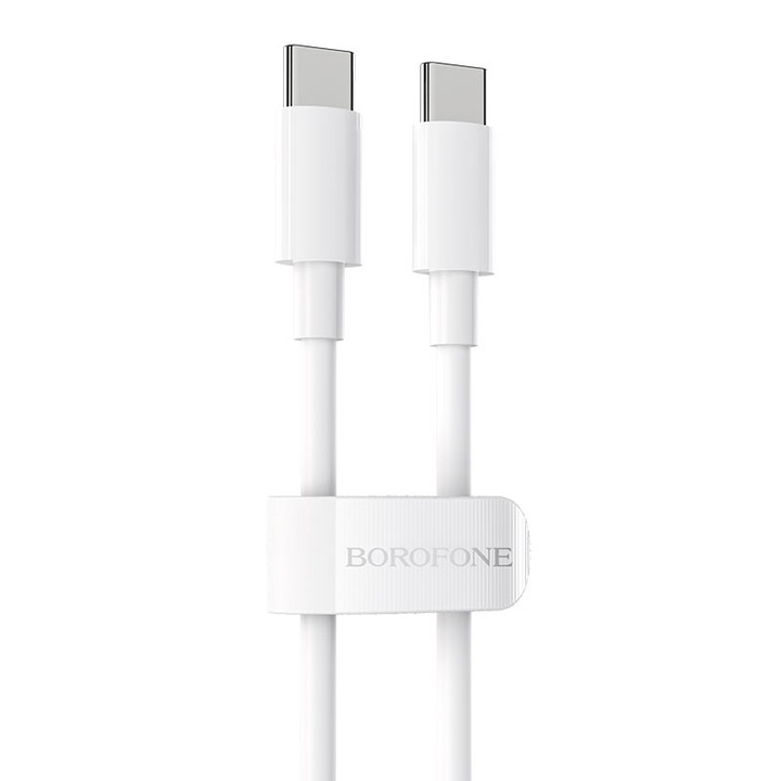 USB-C adat- és töltőkábel - USB-C Borofone BX44, 100 W, 1 m, fehér