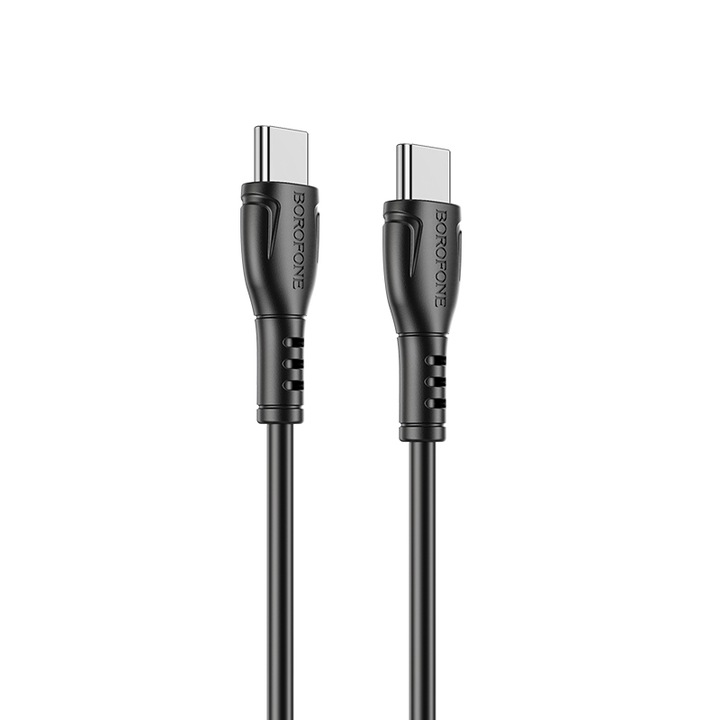 Adat- és töltőkábel USB-C - USB-C Borofone BX51 Triumph, 60 W, 1 m, fekete