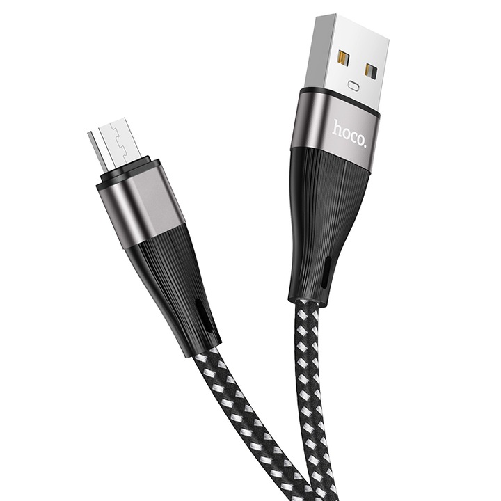 Cablu Date si Incarcare USB-A - microUSB HOCO X57 Blessing, 18W, 1m, Negru
