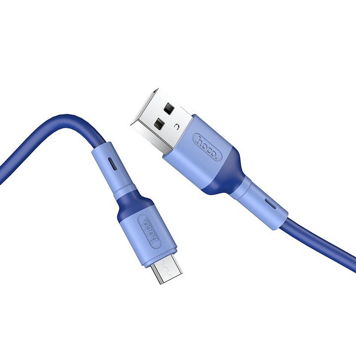 Cablu Date si Incarcare USB-A - microUSB HOCO X65 Prime, 18W, 1m, Bleu