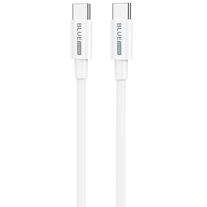 Кабел за данни и зареждане USB-C - USB-C BLUE Power BBX44, 100W, 1m, бял