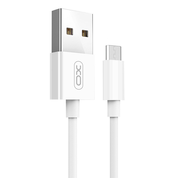 Cablu Date si Incarcare USB-A - microUSB XO Design NB47, 18W, 1m, Alb