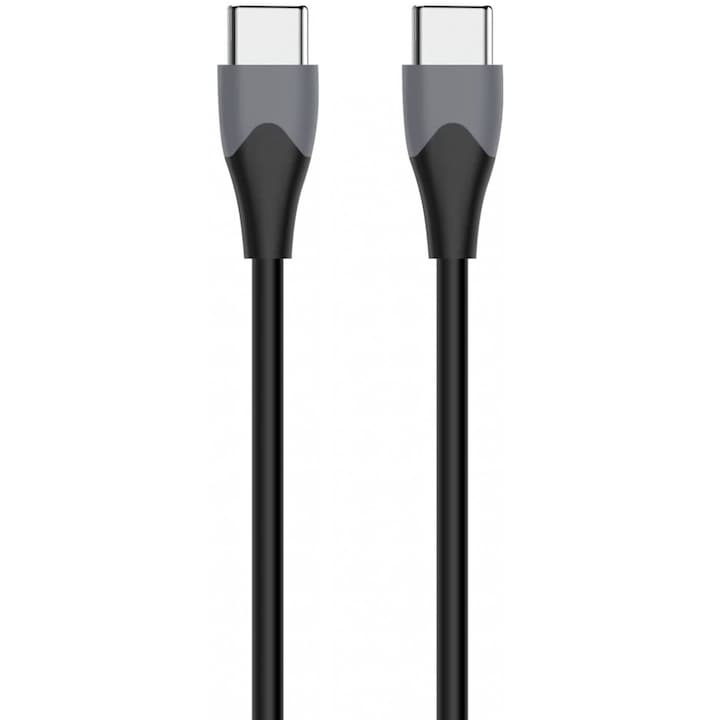 USB-C adat- és töltőkábel – USB-C Energizer Bicolor, 18 W, 1,2 m, fekete C61C2CGBK4