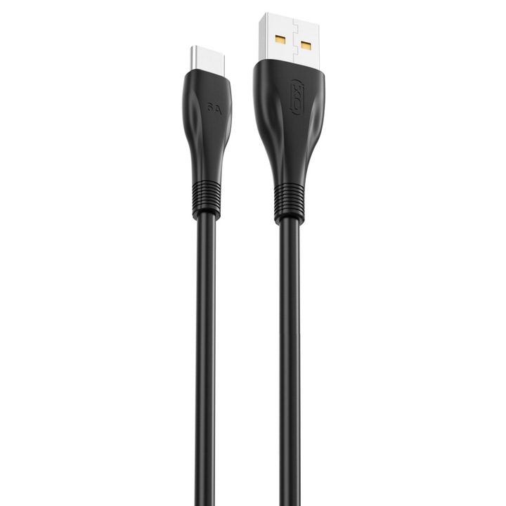 Кабел за данни и зареждане USB-A - USB-C XO Design NB185, 66W, 1m, Черен