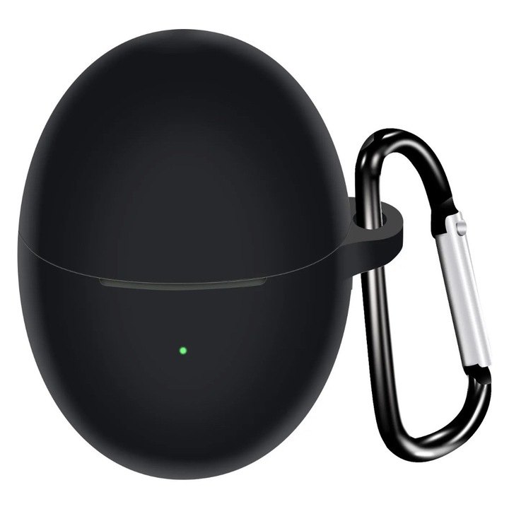 Husa compatibila cu castile wireless Huawei FreeBuds 5, culoarea neagra cu carlig prindere