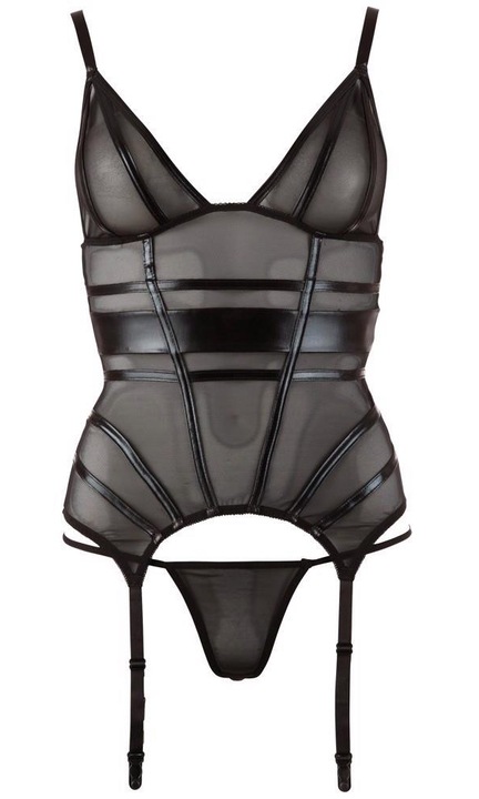 Lenjerie sexy dama, Cottelli Lingerie, Poliamida, Negru