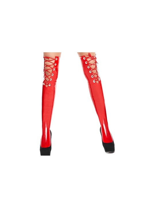 Секси чорапи, 7heaven, червени, L/XL