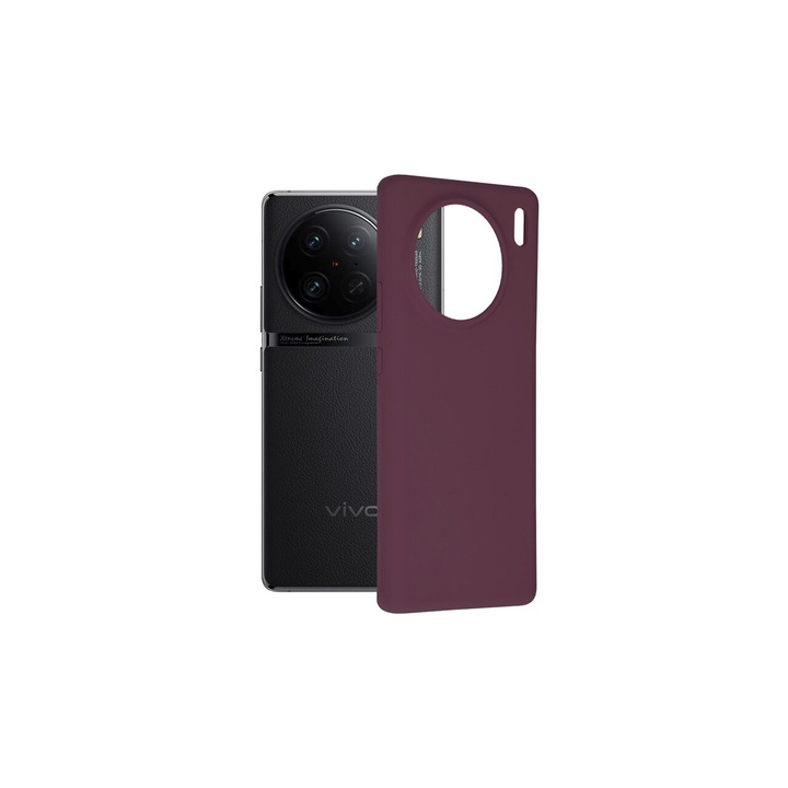 Калъф, съвместим с Vivo X90 Pro Techsuit Soft Edge Silicone Plum Violet