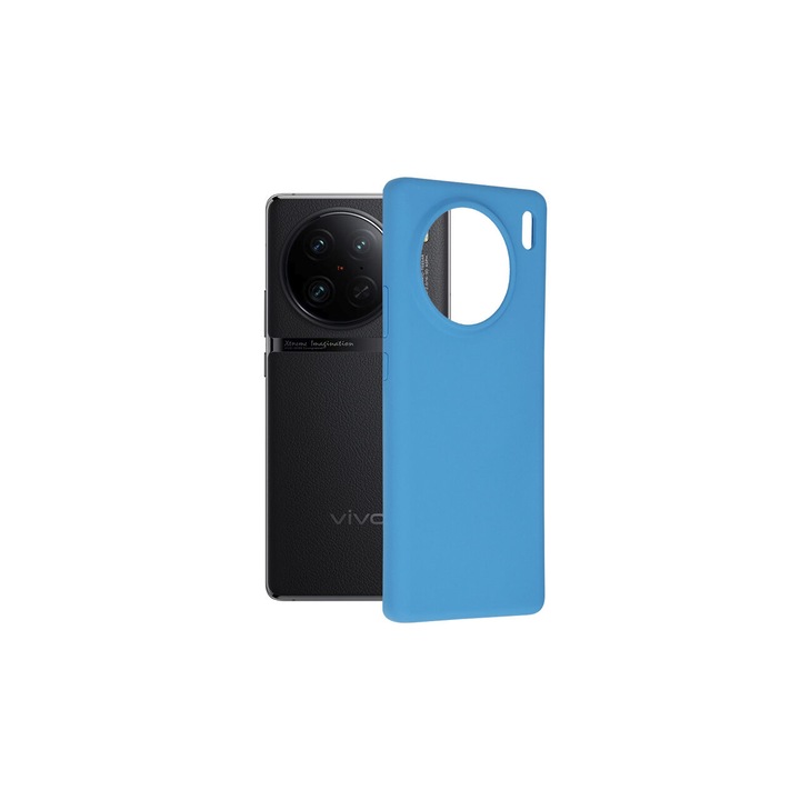 Калъф, съвместим с Vivo X90 Pro Techsuit Soft Edge Silicone Blue Denim