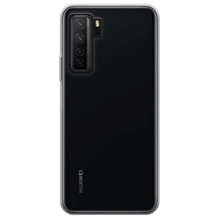 Калъф, Съвместим с Huawei P40 Lite 5G, Slim fit, Anti-slip, Минималистичен дизайн, Прозрачен, 1 мм