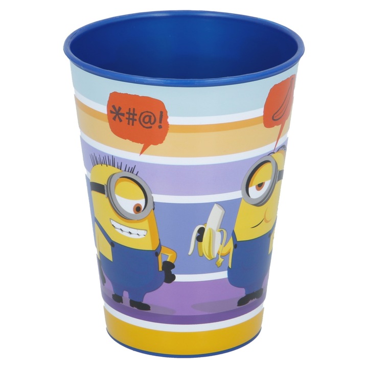 Pahar plastic Minions II, 260 ml Albastru 260 ml