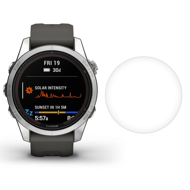3 db SILKASE matt fólia készlet Garmin Fenix 7S Pro 42mm-hez, szilikon, teljes kijelző