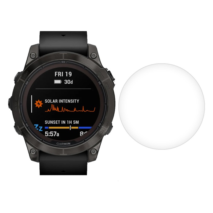 3 db SILKASE matt fólia készlet Garmin Fenix 7 Pro 47mm-hez, szilikon, teljes kijelző