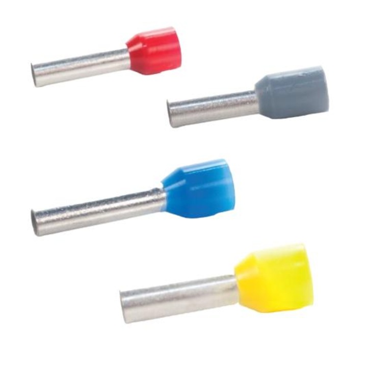 Kábelvégek hüvelyes 4mm2 DUI-4,0-12SZ GREY (100 db)