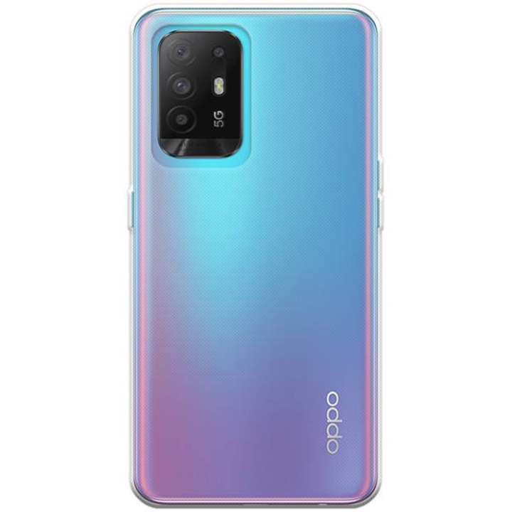 Прозрачен калъф, съвместим с Oppo A94 5G / Reno 5 Z, Slim fit, Anti-slip, Минималистичен дизайн, 1 mm