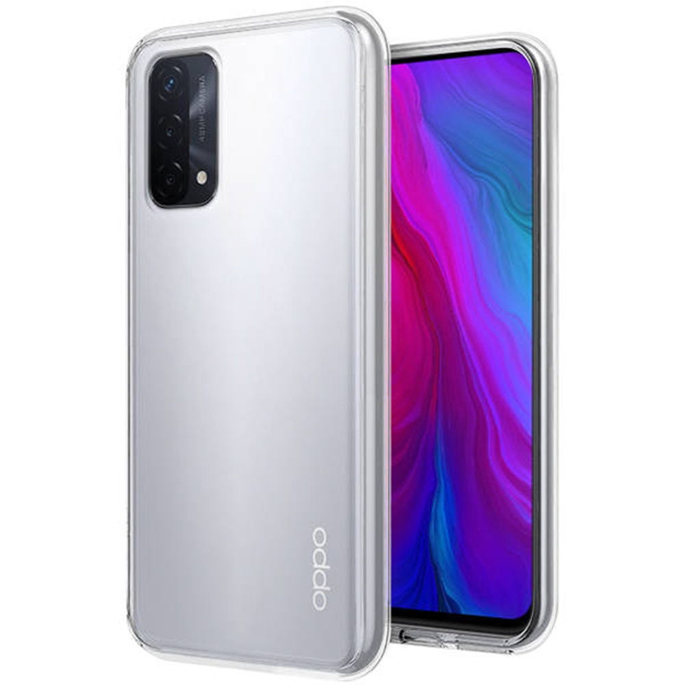 Husa Transparenta compatibila cu Oppo A54 5G / A74 5G / A93 5G, Slim fit, Anti-alunecare, Design minimalist, 1 mm