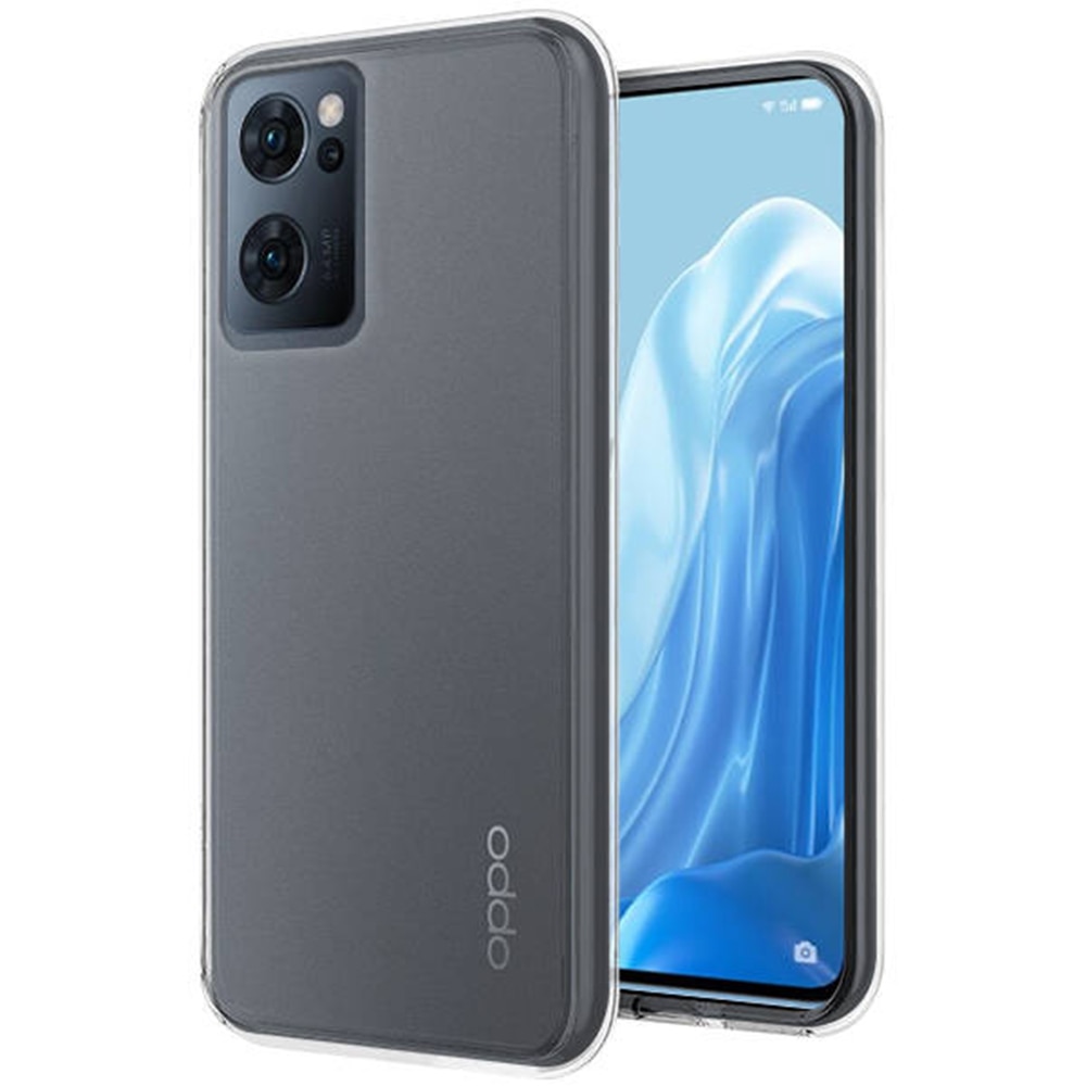 Husa Transparenta compatibila cu Oppo Reno 7 5G / Find X5 Lite, Slim fit, Anti-alunecare, Design minimalist, 1 mm