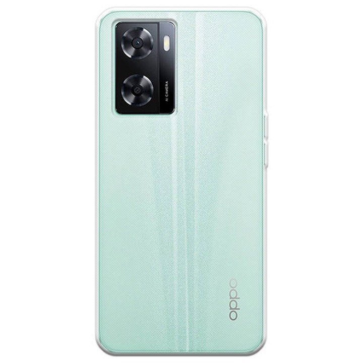 Прозрачен калъф, съвместим с Oppo A57 4G / A57s, Slim fit, Anti-slip, Минималистичен дизайн, 1 mm