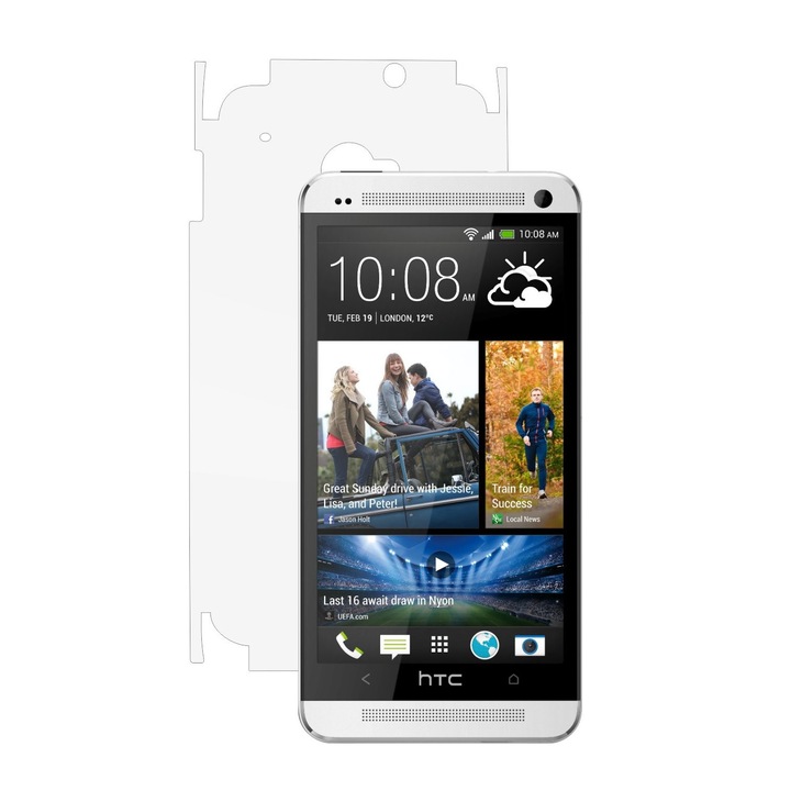Invisible Skinz Ultra-Clear Self-Regenerating Protective Film, Adhesive Skin Transparent Cover за калъфа и страните, предназначени за HTC One M7